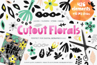 426 Cutout Floral Elements for Creative Design Projects