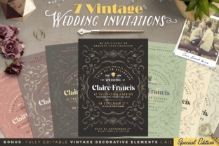 7 Vintage Deco Wedding Invitations I