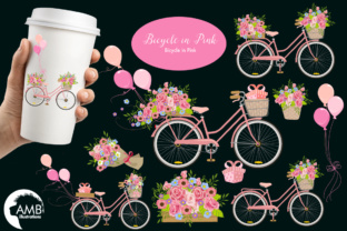 Bicycle Floral Clipart: Elegance in Design