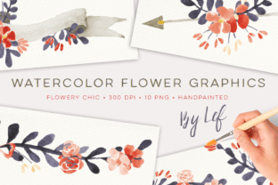 Chic Floral Watercolor Graphics: Timeless Elegance for Creative Projects