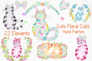 Creative Design Possibilities with Cute Watercolor Cats Clipart, Kitten Art, and Floral Wreaths