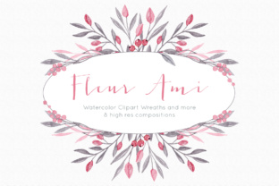 Elegant Floral Wreath Clipart for Romantic and Spring-Themed Designs
