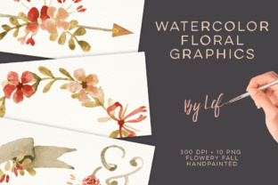 Exploring Floral Watercolor Graphics with Antlers and Banners in a Fall Color Theme