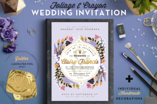 Foil Crayon Wedding Invite III: A Rustic Romantic Design with a Whimsical Touch