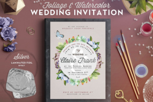 Foliage Watercolor Wedding Card III: A Romantic Rustic Design for Modern Brides