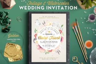 Foliage Watercolor Wedding Invite II: A Practical Design for Romantic Rustic Weddings