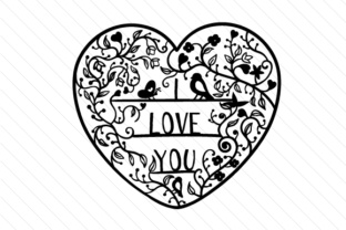 I Love You - Intricate Floral Cut: A Timeless Design for Modern Creatives