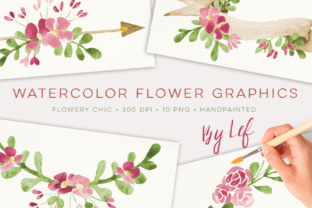 Pink Watercolour Floral Graphics for Creative Projects