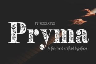 Pryma: A Digital Font with Elegant Floral Decorations