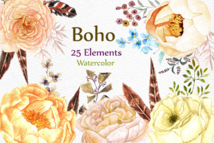 Watercolor Boho Wedding Floral Clip Art Set: A Unique Resource for Creative Wedding Design
